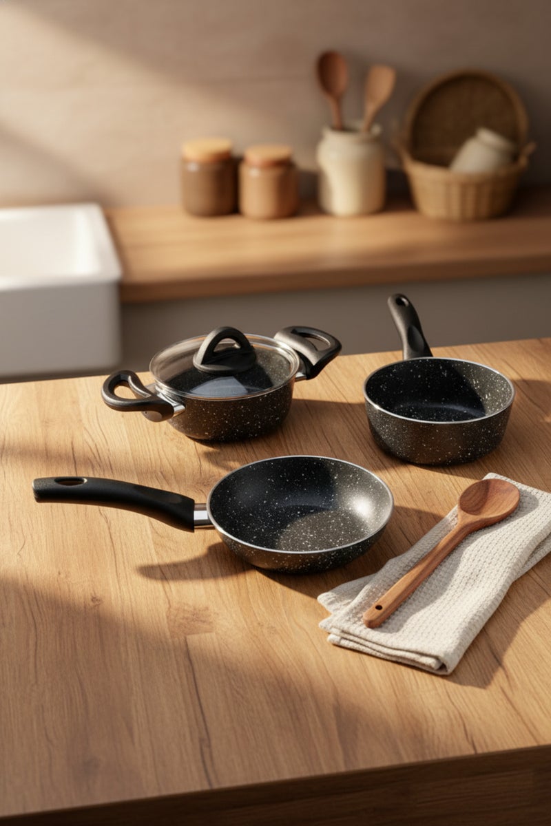 Bernardo Sakura 4 Piece Cookware Set Gray (Made in Turkey) - Image 2